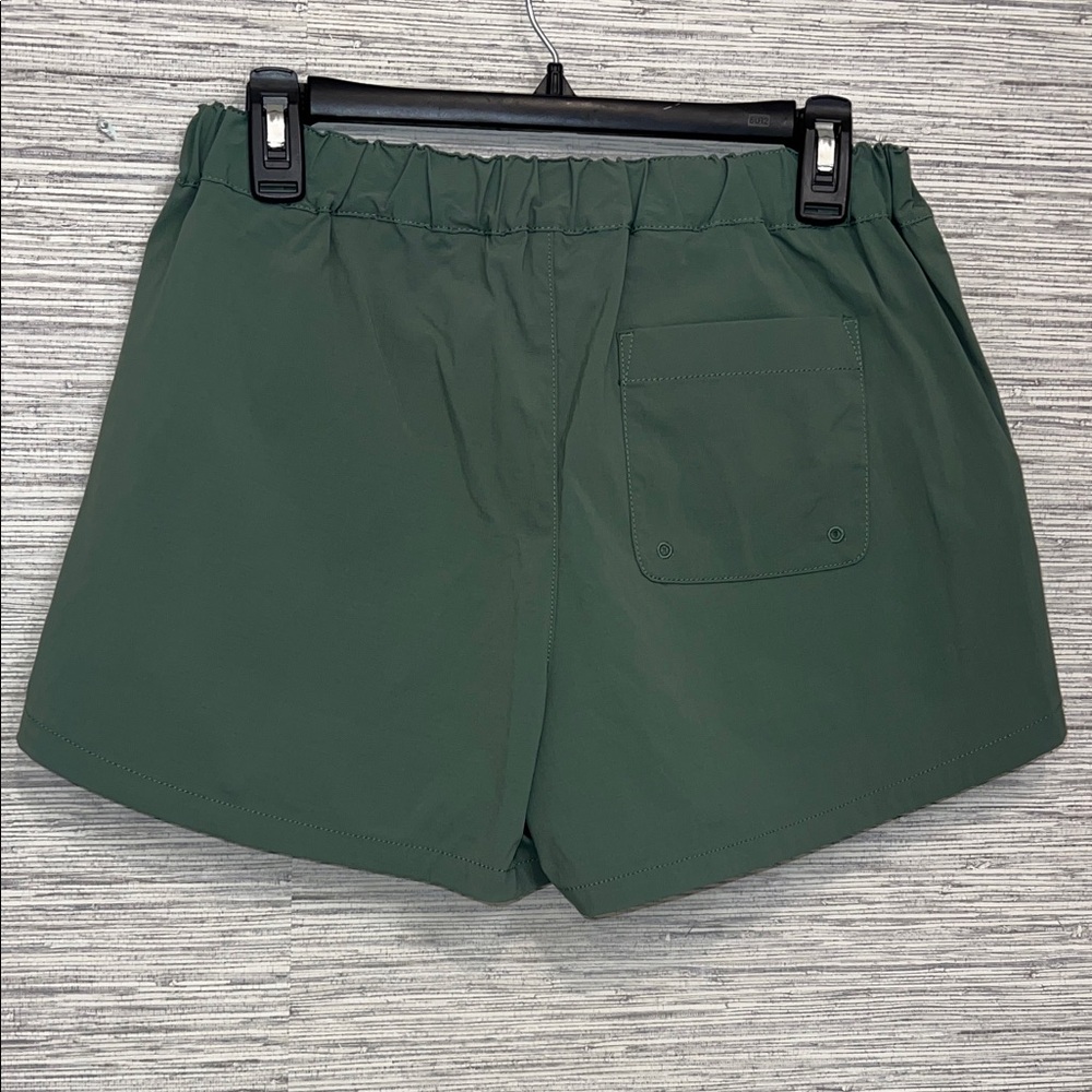 Madewell Deep Green Athletic Shorts with Webbing Belt - Picture 3 of 5